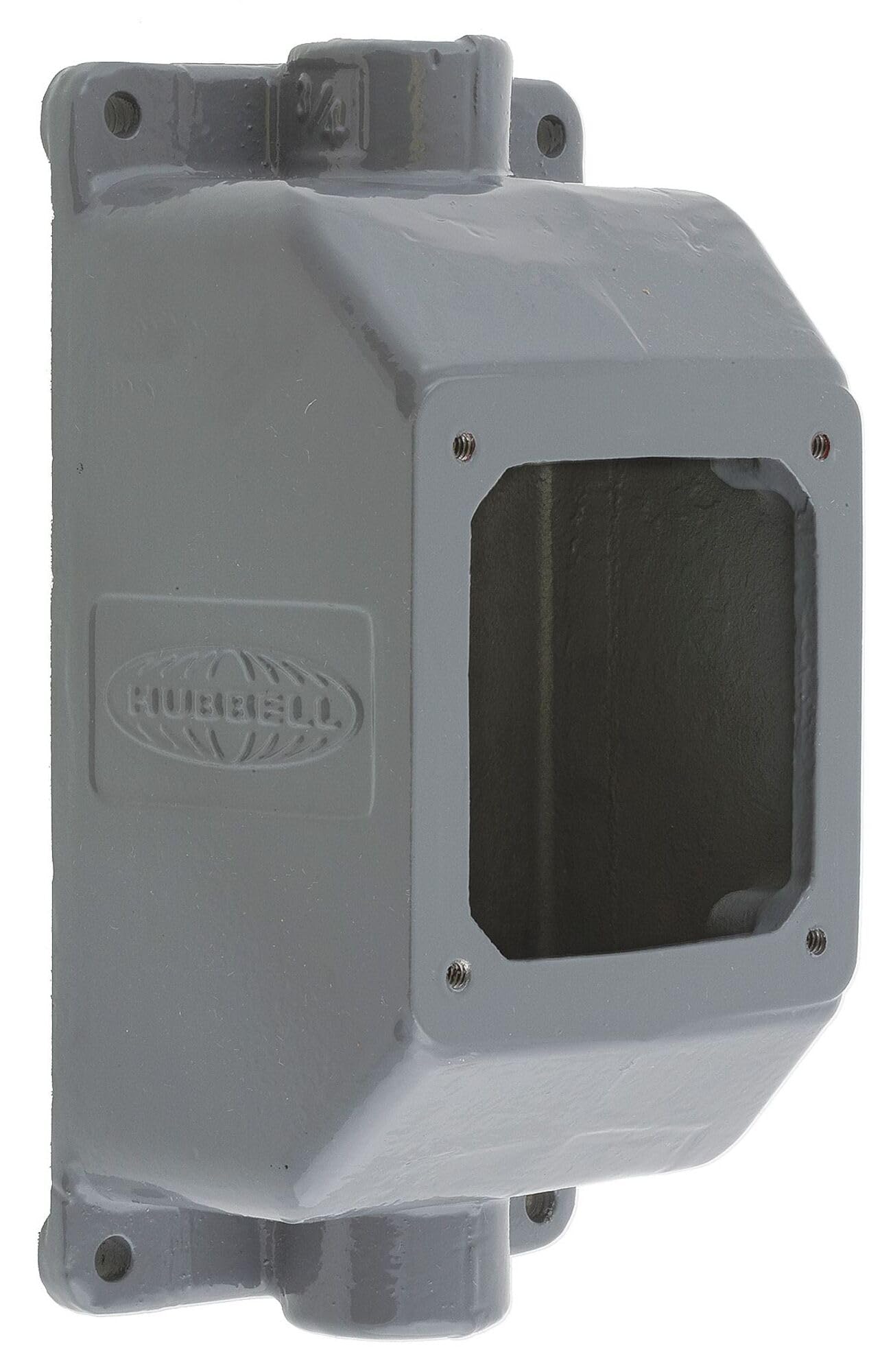 Hubbell Wiring Systems FT302W Twist-Lock Safety-Shroud Cast Aluminum, Feed Thru Back Box, 1