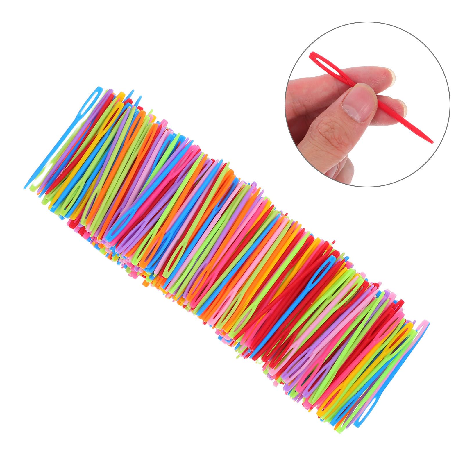 SUPVOX 2000 Agujas de Coser de Plástico de Colores Ojo Grande 7 CM Punta Roma Agujas Laneras para Tejer Zurcir y Bordar Adecuado para Manualidades y Proyectos de Tapicería