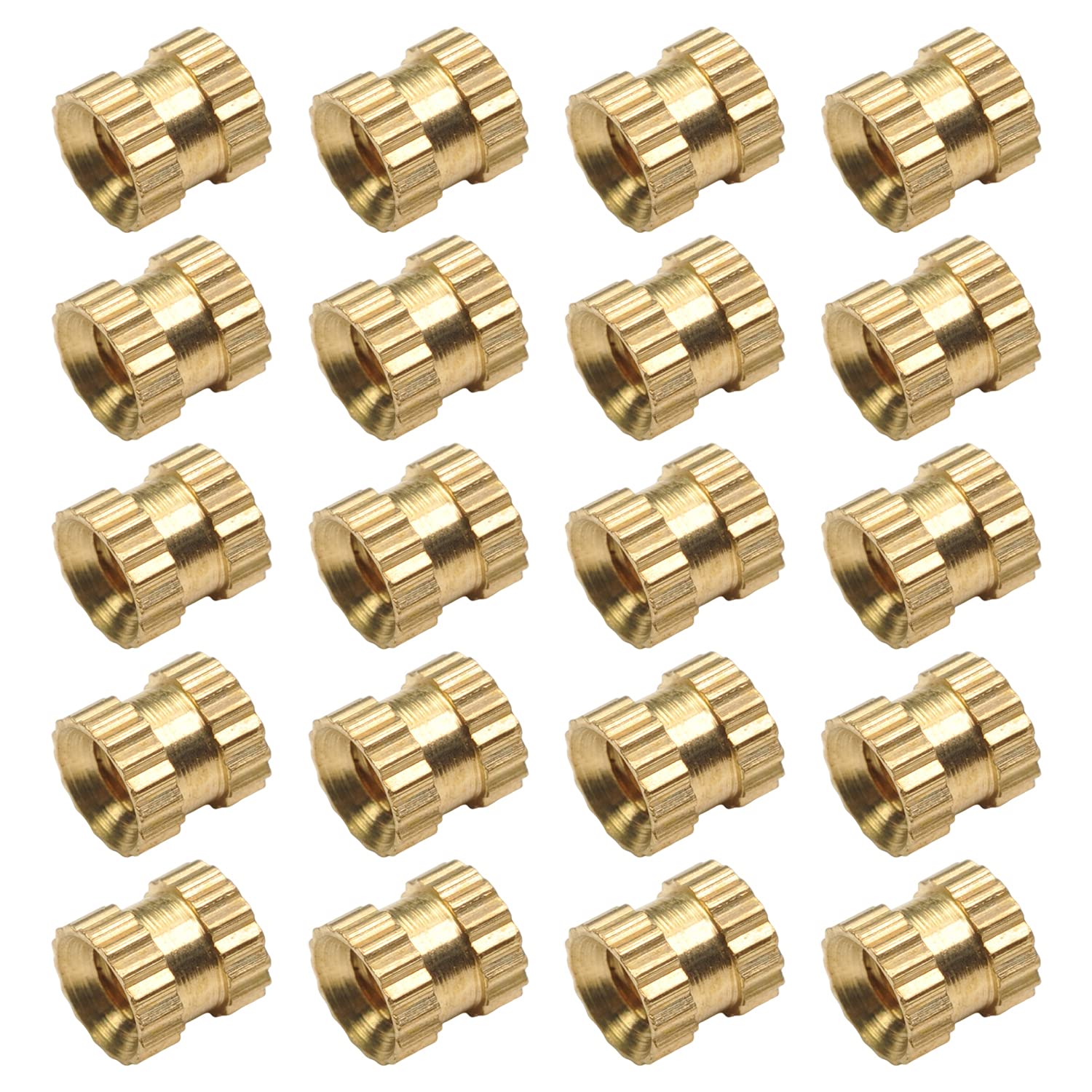 Juvielich 100-Piece M2.5 Copper Threaded Insert Nuts - Knurled Embedment Nuts For Electrical Appliances (Gold Tone) - View #12