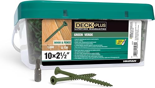 Miniatura 16 de Deck Plus Tornillos para Madera Exterior y Cercas con Revestimiento Epoxi de 2-1/2 Pulgadas #10 x 2-1/2" Torx/Star Drive Incluido Rosca Gruesa