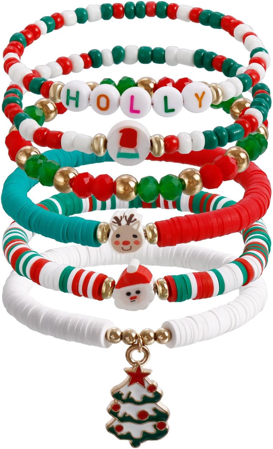 Rrdaily Christmas Bracelet Set for Women Teen Girls, Colour