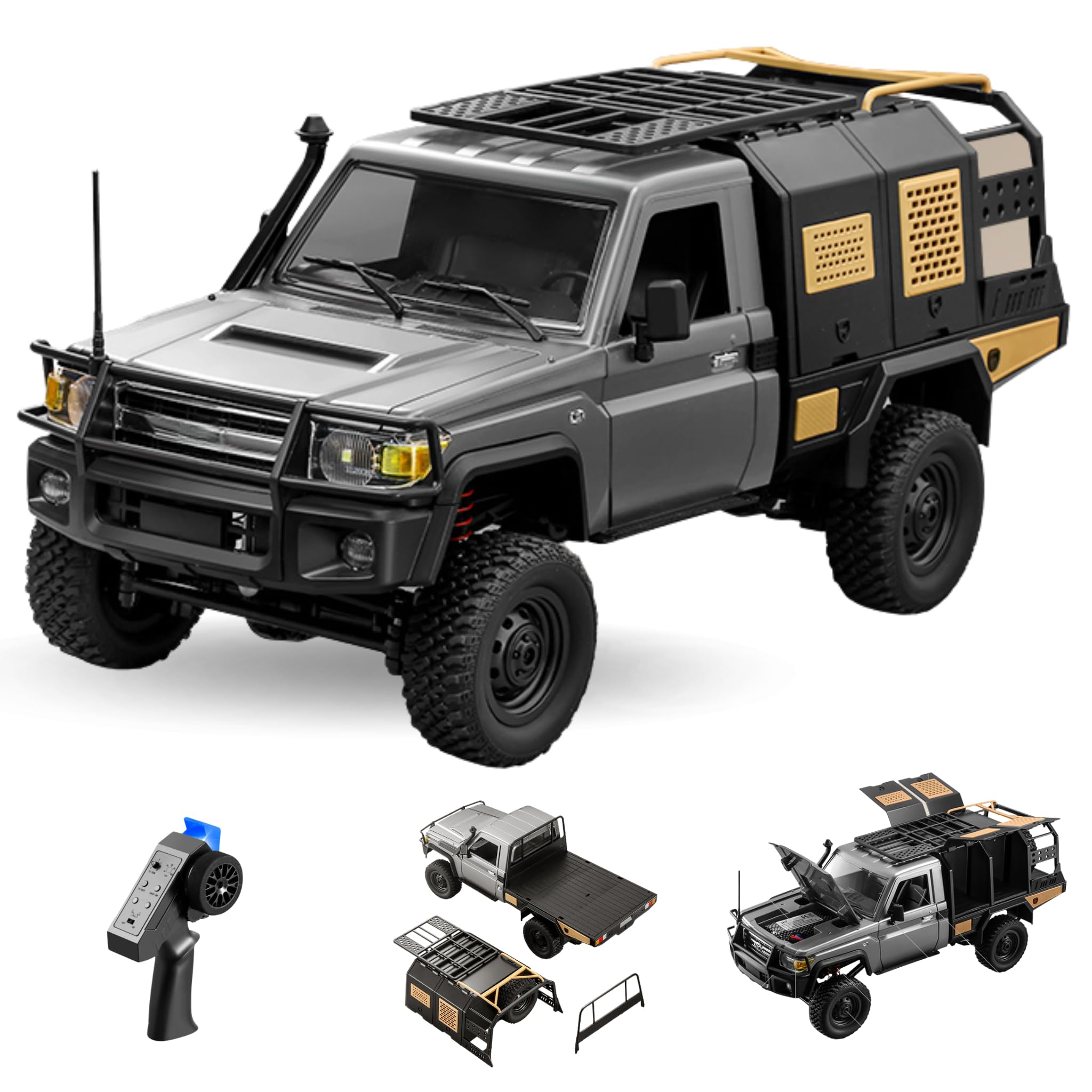Photo 1 of 1/12 RC Rock Crawler, 2-Speed All Terrain RTR Hobby Car for Adult (Gray)