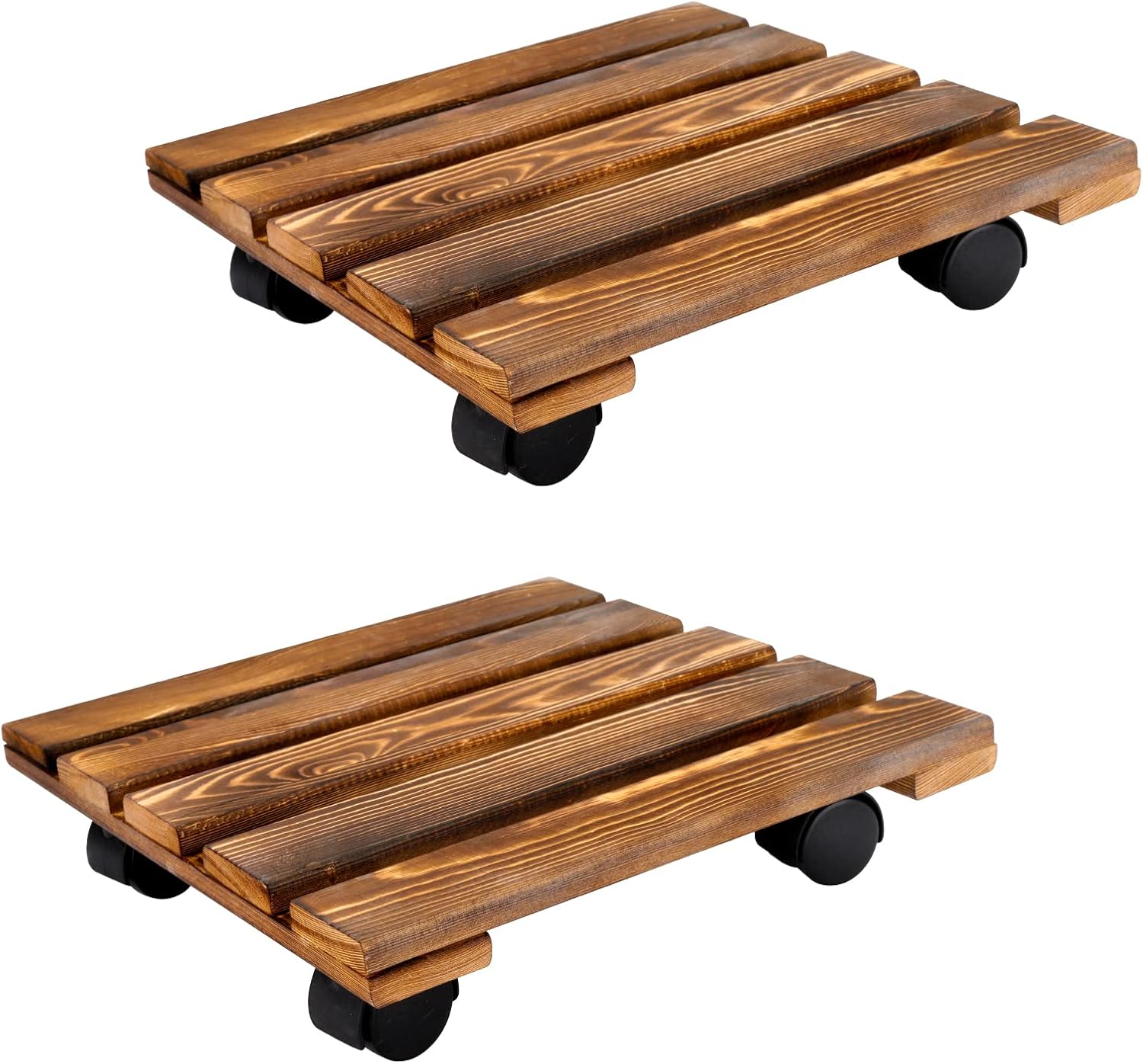 Clearance Plant Caddy With Wheels Rolling Plant Stand LBS Heavy Duty Wooden Square Plant With