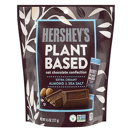 HERSHEY'S Plant Based Extra Creamy with Almond and Sea Salt Candy Bag, 4.5 oz