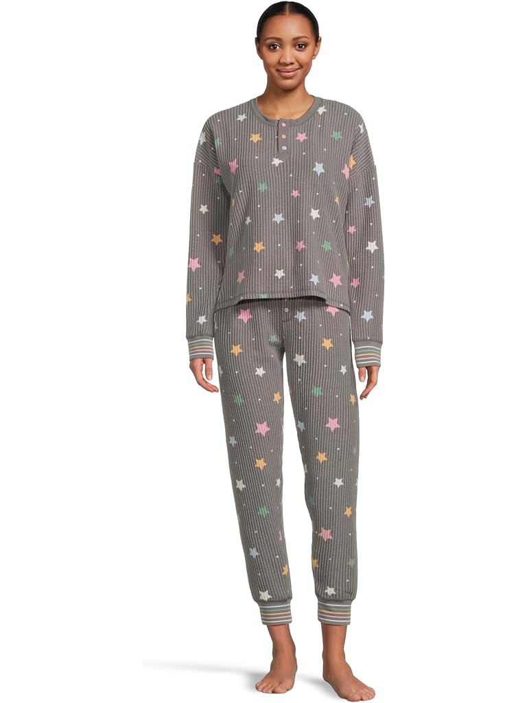 Gray P.J. Salvage Ski Jammie Classics Pajama Pj Set