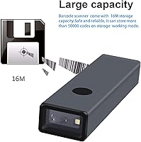 Vista 6 de Escáner inalámbrico de código de barras de metal de aleación de metal 2D QR, lector de código de barras portátil symcode 3 en 1 de aleación