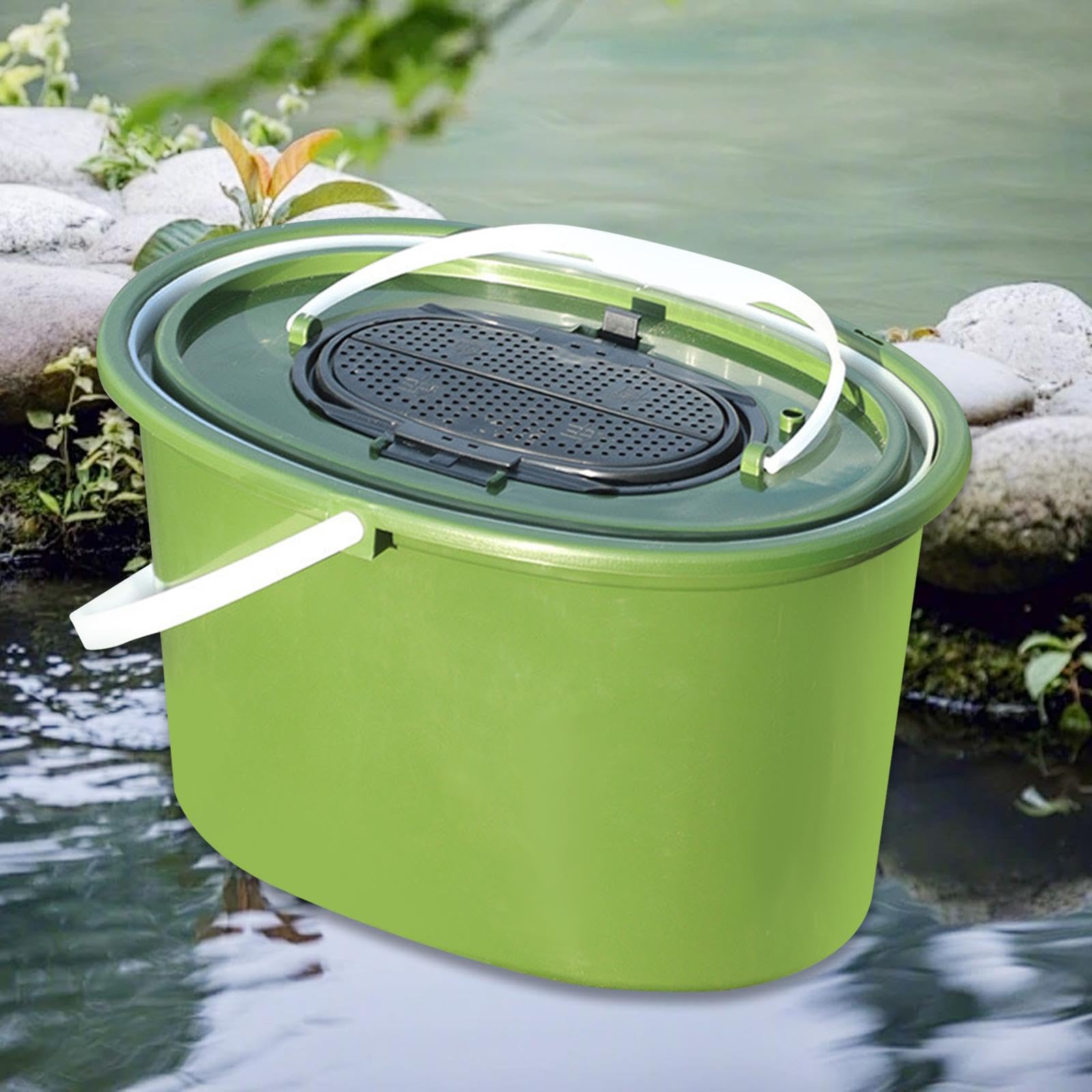Gralara Contenitore per La Pesca, Contenitore per Pesci Vivi, Contenitore per Il Campeggio, Vasca da Bagno, Contenitore Traspirante, Barile, per Campeggio, Ca