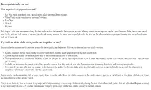 Celebrate Every Occasion with Fresh and Solid Italian Wine