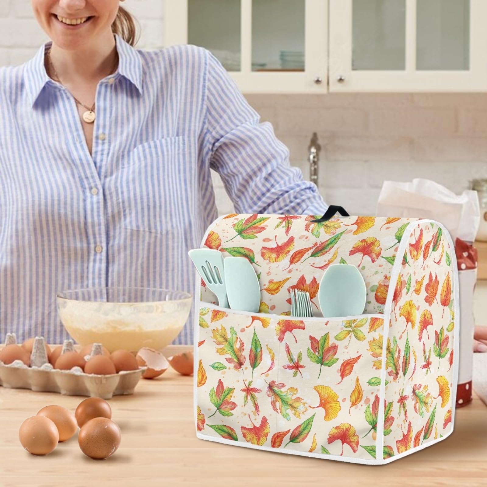 Copertura Per Mixer Da Cucina Wanyint Con Stampa Zebrata – Impermeabile, Con Tasche, Taglie S E L, Adatta A Robot E Caffettiere