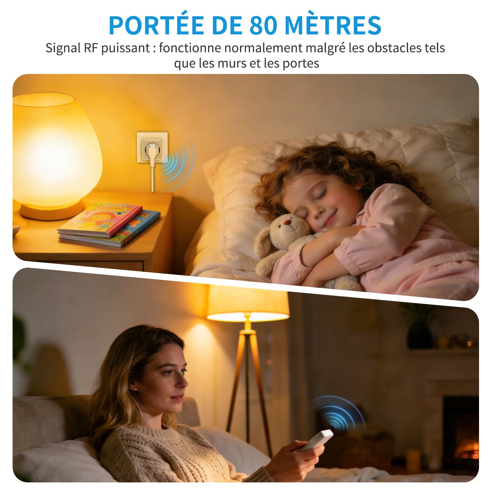 Funksteckdose, 3+1 Sets Funksteckdosen, 2300 W, mit Schalter, Reichweite 80 m, GRS-zertifizierte Materialien, energiesparend, Farben Weiß, Grau und Schwarz