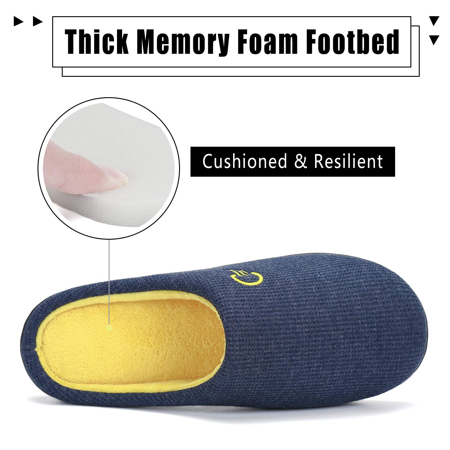 Mishansha Unisex Pantofole Donna Uomo Memory Foam Caldo Comode Antiscivolo Inverno Home Scarpe