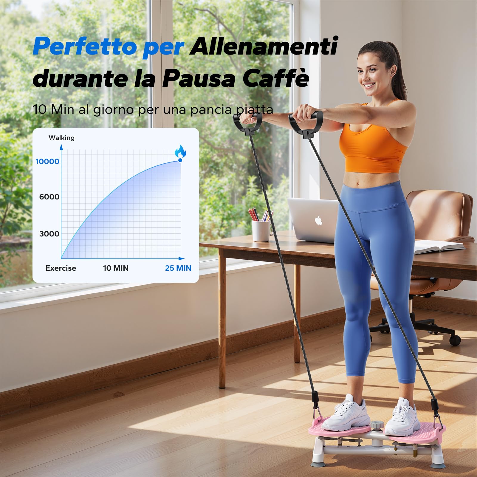 MERACH Twist Waist Disc Board per le Donne, Waist Whisper con 2 Fasce Elastiche, Pedana Rotante Dimagrante per Allenare Core e Fianchi, 136KG Max per Fitness & Ginnastica