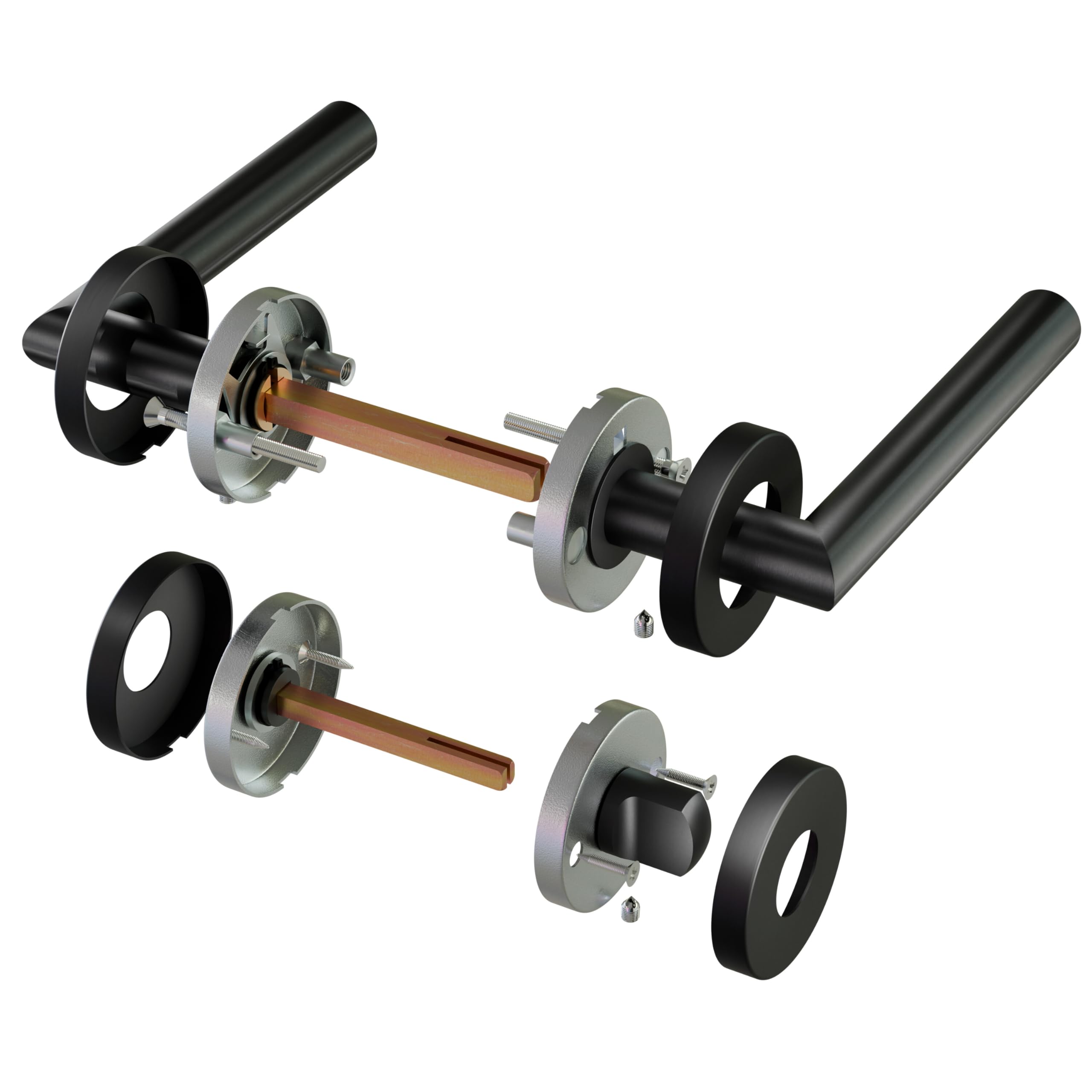 HAIFUAN Lot De 2 Poignées De Porte à Levier En Acier