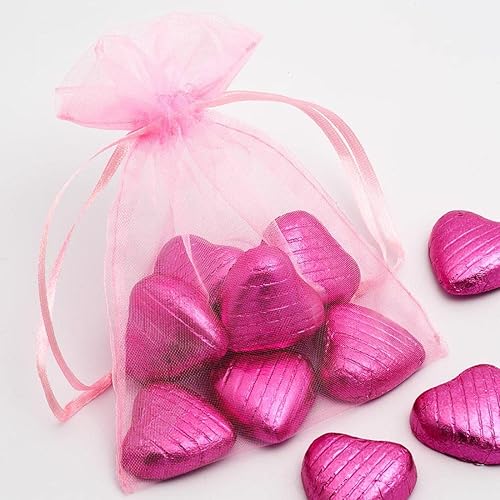 Vista 126 de 100 Pcs Gift Organza Bags 5x7 Inch Gold Drawstrings Sheer Fabric Pouch for Jewelry Baby Shower Christmas Party Favors Wedding Kids Men Teenage