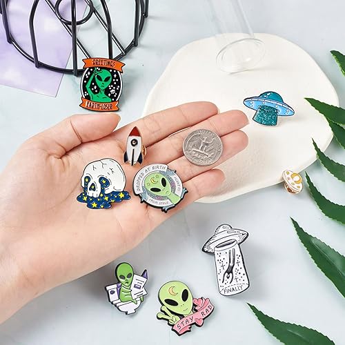 Miniatura 176 de Pandahall - Broches esmaltados de aleación con varios temas, broche de solapa, juego de pines esmaltados