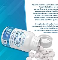 Vista 7 de Atlantis Nutrition - Tabletas masticables de probióticos orales - Probiótico dental para el cuidado de las encías y los dientes - Tratamiento