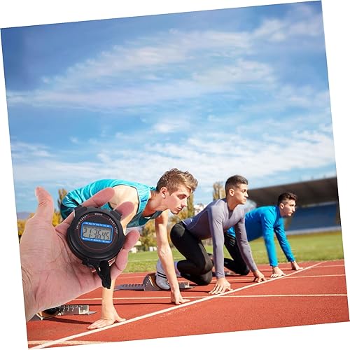 Miniatura 4 de Cronómetro digital multifunción con alarma de fecha, temporizador de precisión para deportes, natación, entrenamiento, fitness, cronómetro negro
