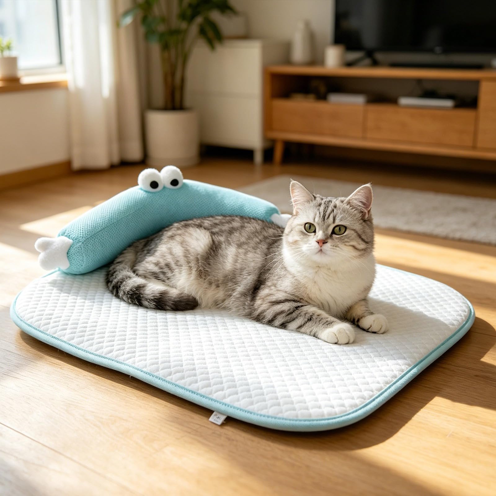 Generico Materassino Refrigerante Cane e Gatti 40×55 cm Lavabile | Tappeto Rinfrescante Animali Domestici Estate Tessuto Fresco Traspirante Morbido Cuccia Cani Gatto Divano Pavimento Auto