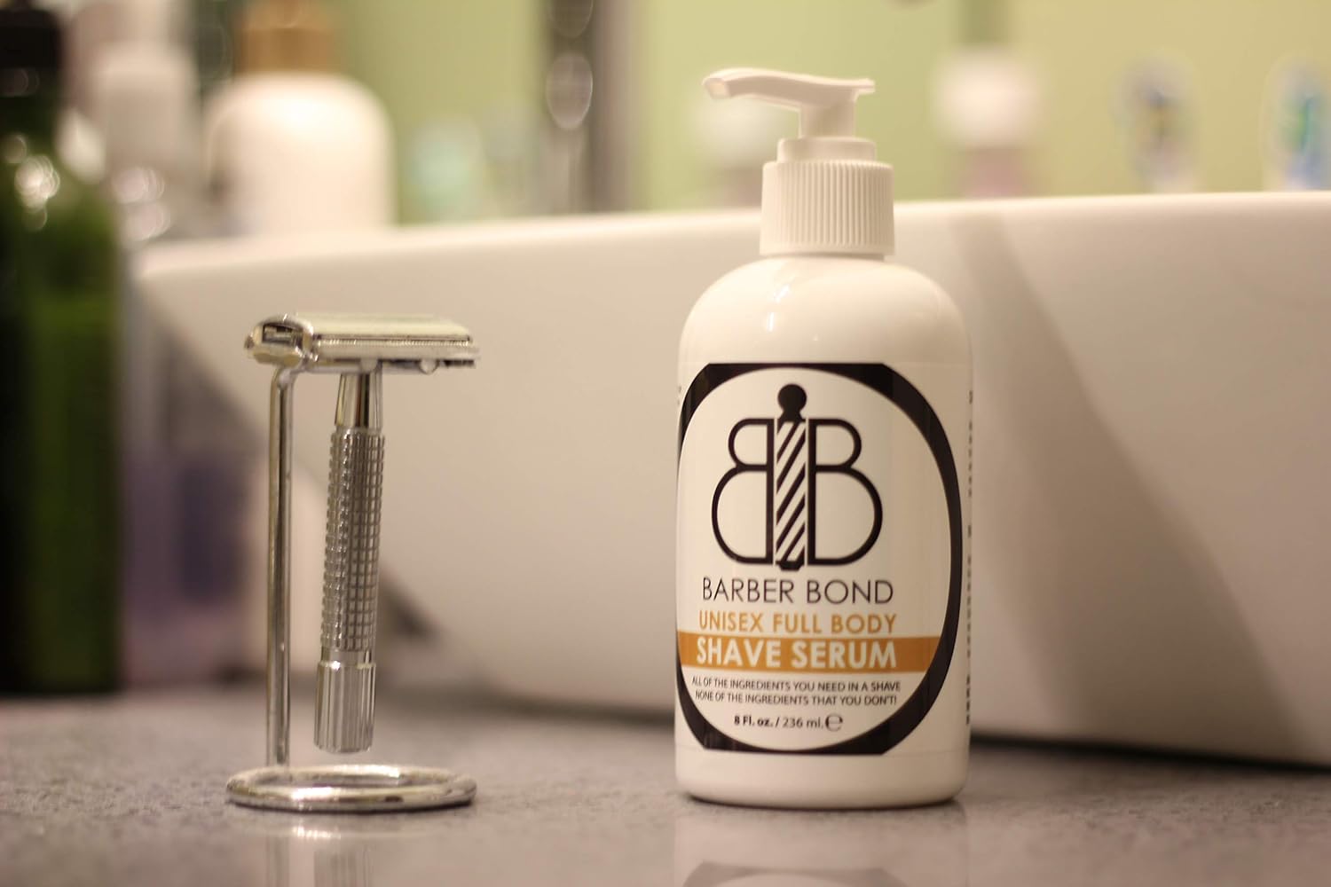 Barber Bond® Premium Unisex Full Body Shave Serum (8oz) Clear Shave Gel