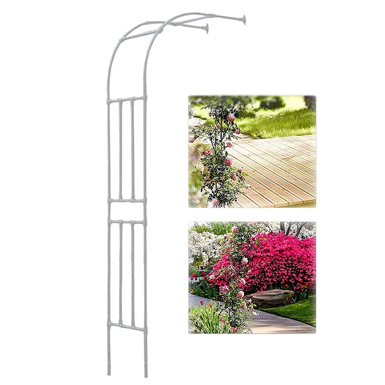 Metall Halbbogen Garten Rankgitter Rankhilfe Wetterfest Kletterpflanzenstütze Deko Outdoor Bogen für Hochzeit Pavillon