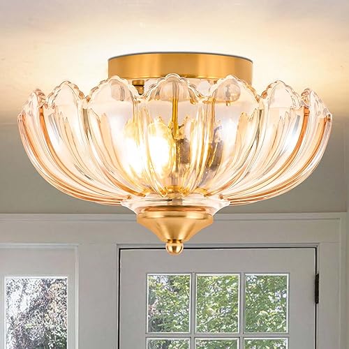 Miniatura 1 de Lámpara de techo vintage, lámpara de techo semiempotrada de 10 pulgadas, para pasillo, vintage, lámpara de techo E26, pequeña iluminación de techo
