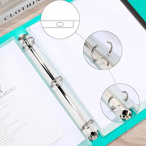 Miniatura 49 de 40 bolsillos para carpeta, 3 agujeros con cremallera, 3 bolsillos A4 con carpetas con cremallera, bolsas de plástico, bolsas de hojas sueltas, bolsa