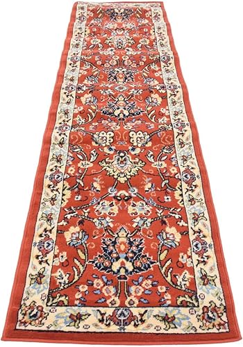 Miniatura 6 de Unique Loom Kashan Collection - Alfombra tradicional con diseño floral, color negro