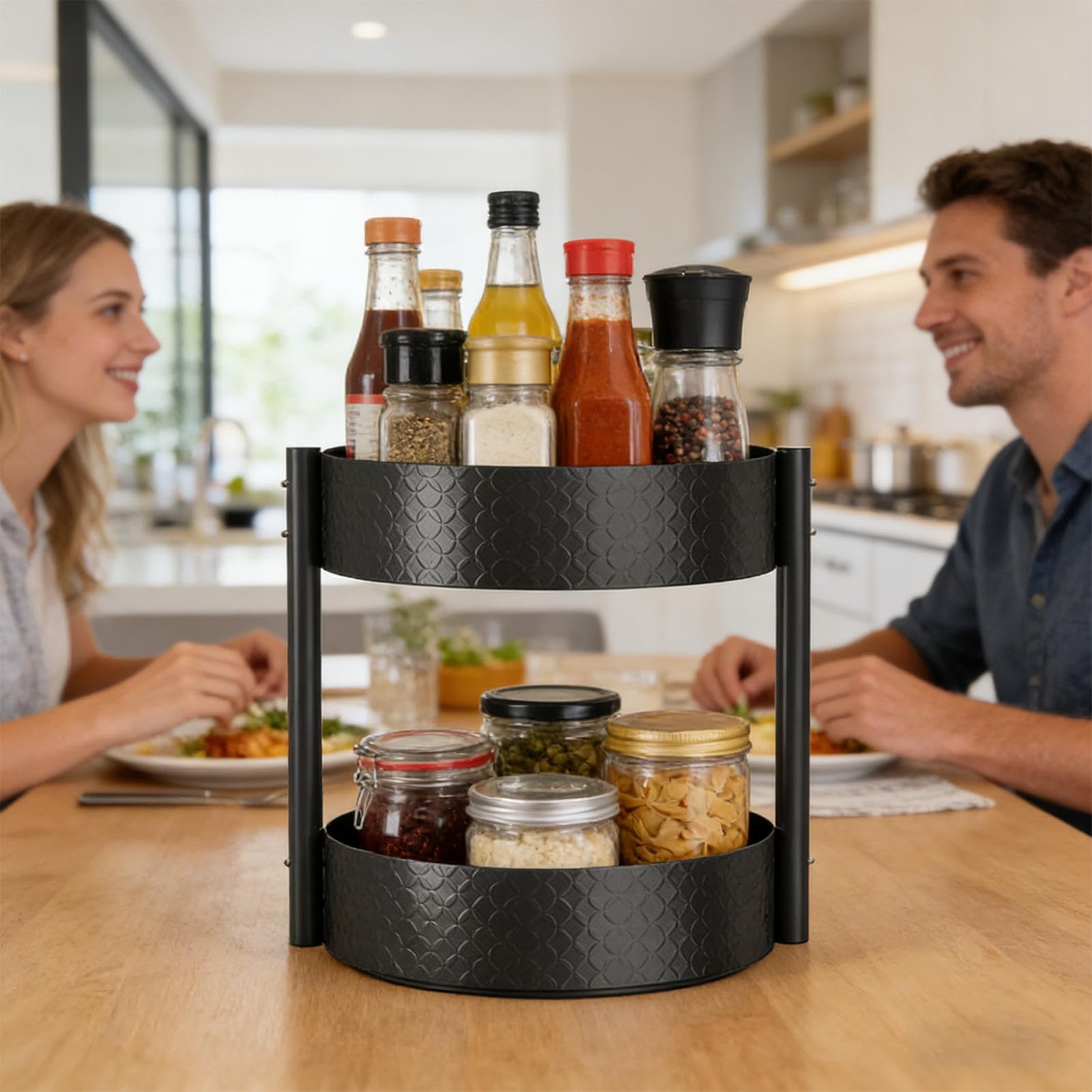 Organizador De Especias Para Armario Bandeja Organizadora Giratoria Para La | Estantes de Cocina para Encimera Para en Refrigerador, Despensa, Encimera, Snack, Baño, Tocador, Perfumes y M