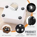 8 Roues auto-adhésives Pcs, rouleaux pivotants à 360°, capacité de charge 220.46lb pour poubelles, boîte de rangement, petits meubles (Hexagon noir (trois boules en acier))