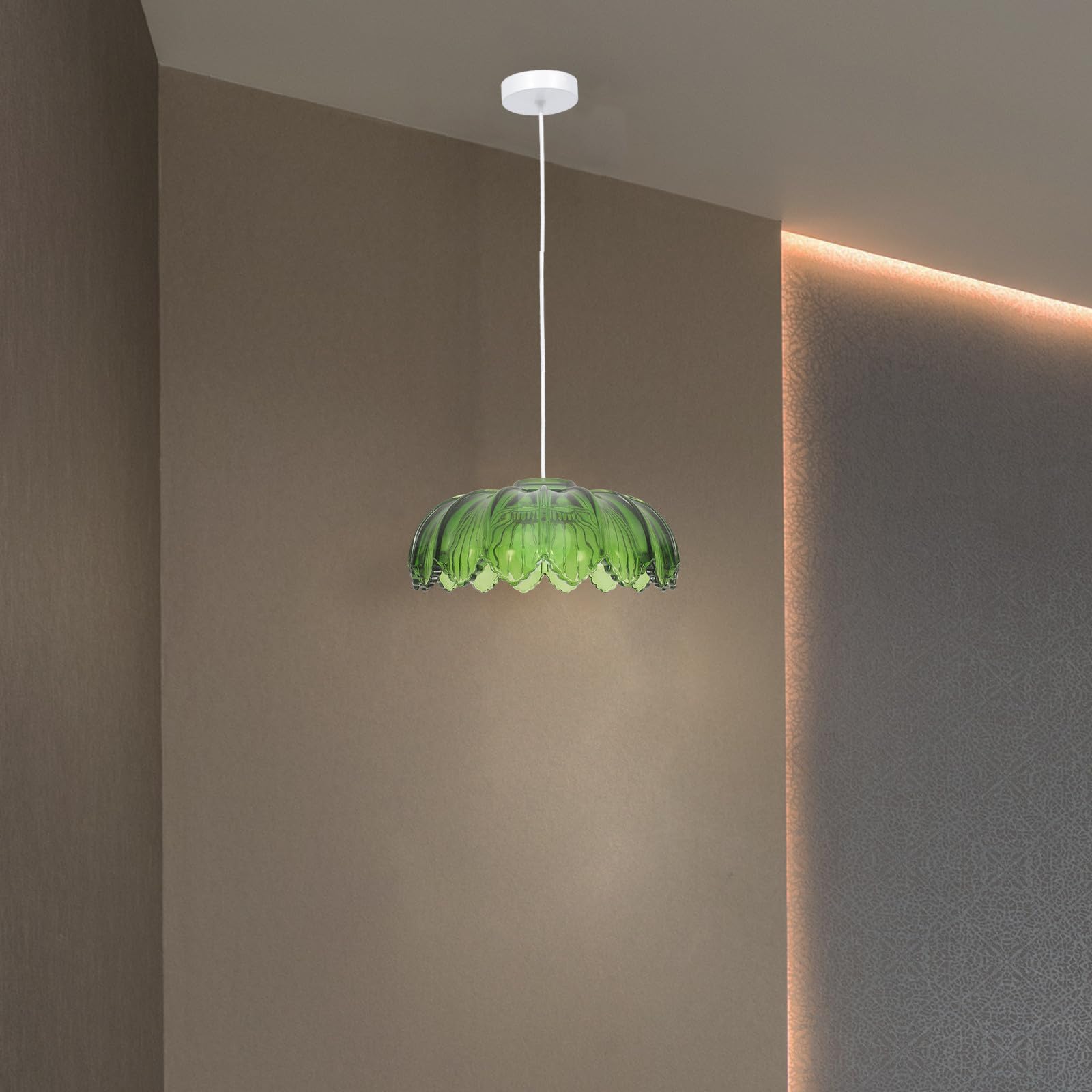 Verre Abat-jour Chic Décoratif, Forme Créative pour Lampe Suspendue
