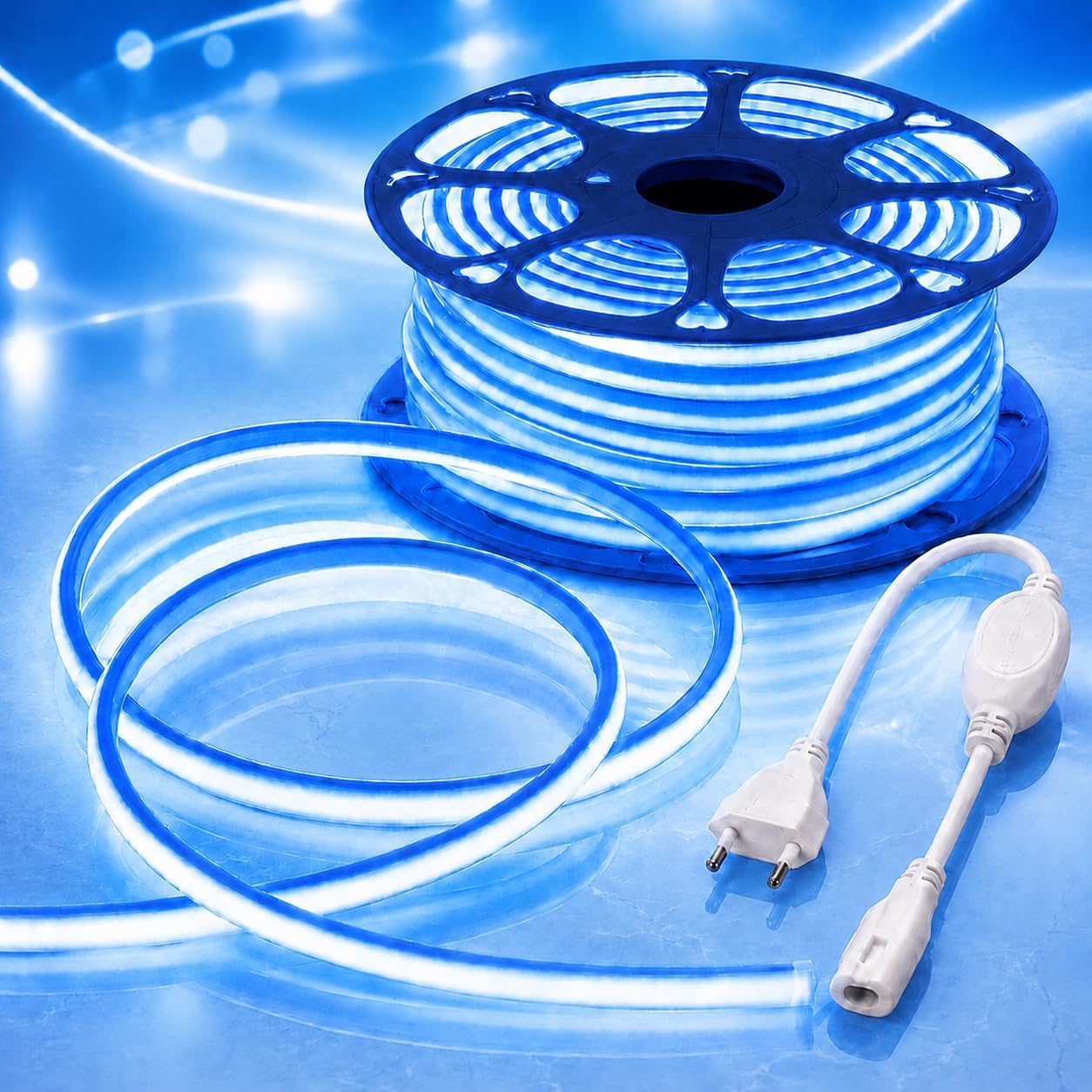 30M Warm White LED Neon Strip Light - Waterproof & Cuttable -14