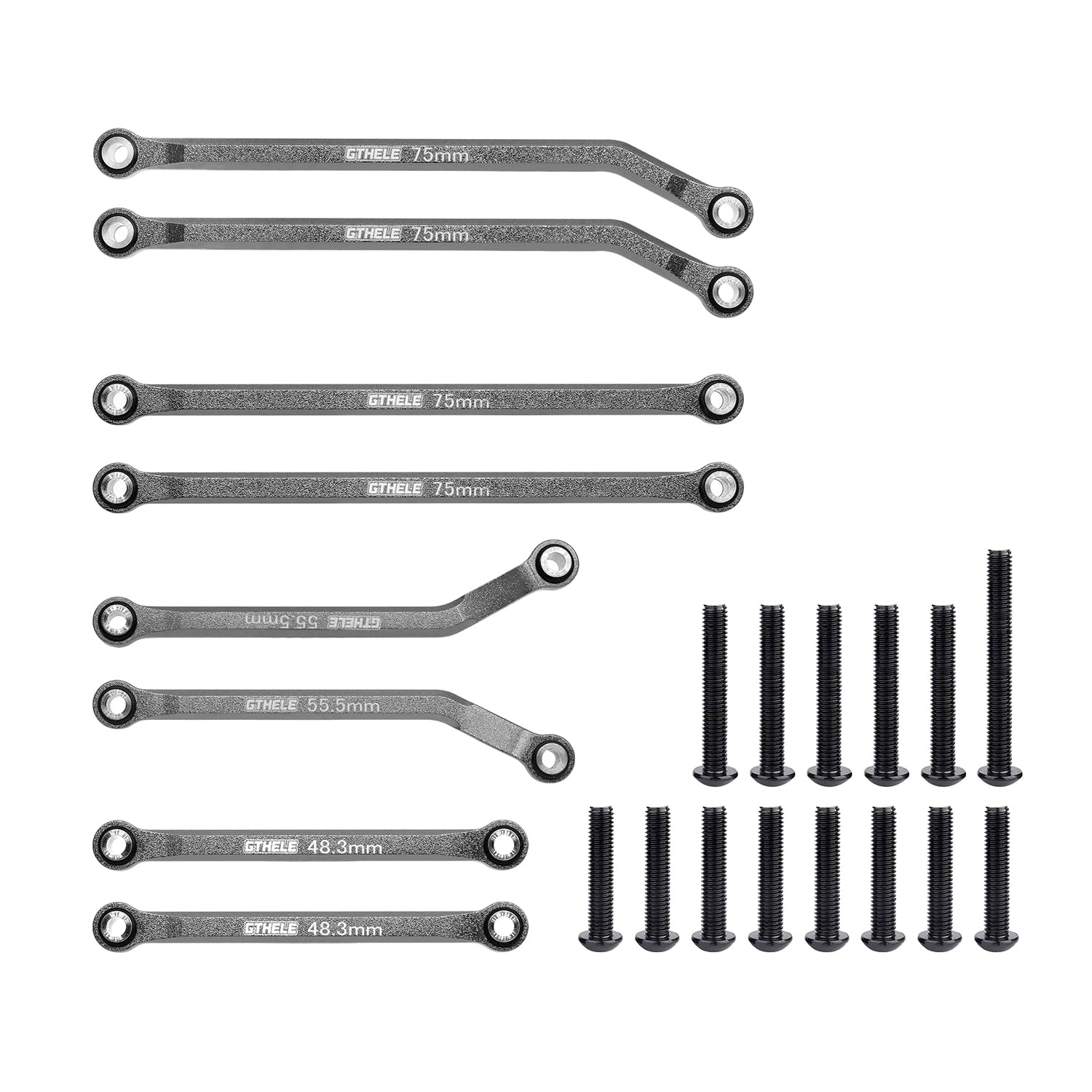 INJORA Bras De Suspension Acier Inox – Pour TRX4M Defender Bronco – Pièces Upgrade 1/18 RC Crawler – Haute Résistance, Dégagement Amélioré