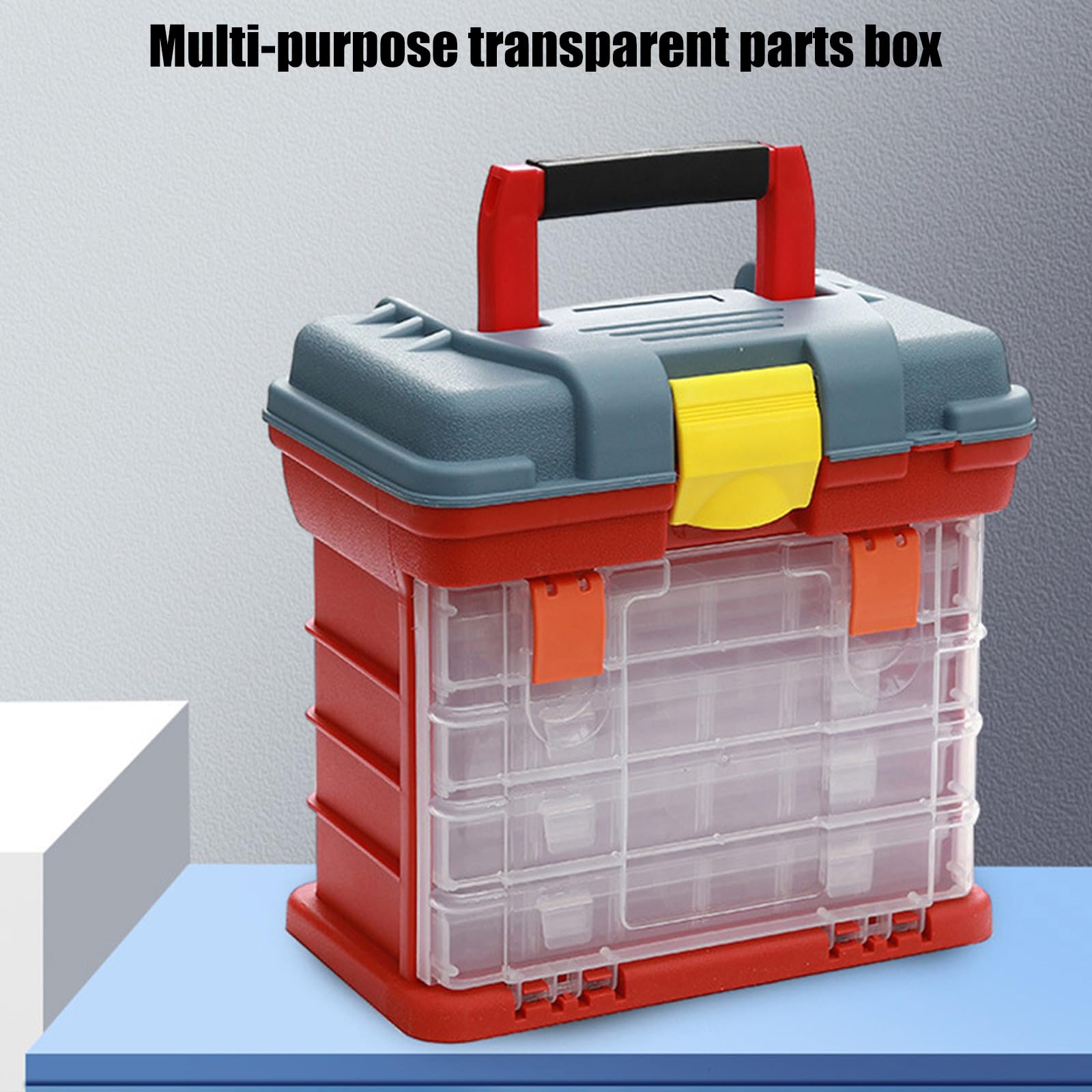 Bastel Organizer und Aufbewahrung, 4-lagige Werkzeug Teile Organizer für Haushalts Elektrowerkzeuge, Multifunktionsbox, Kunststoffboxen zur Aufbewahrung