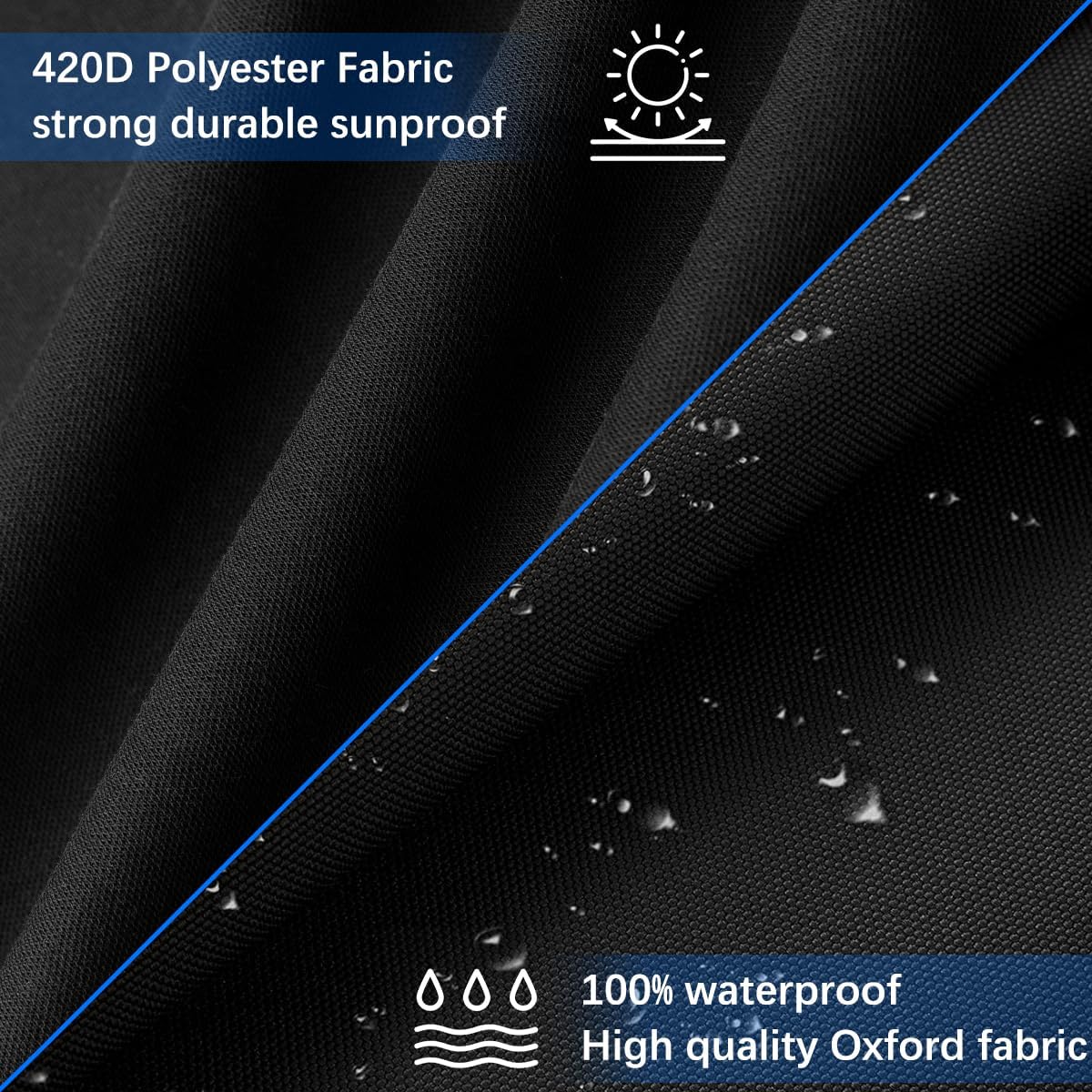 Heavy Duty Waterproof Horse Cart Cover - UV Resistant, Windproof & Dustproof Outdoor Storage Cover for Standard Horse Carriages with Elastic Hem & Drawstring