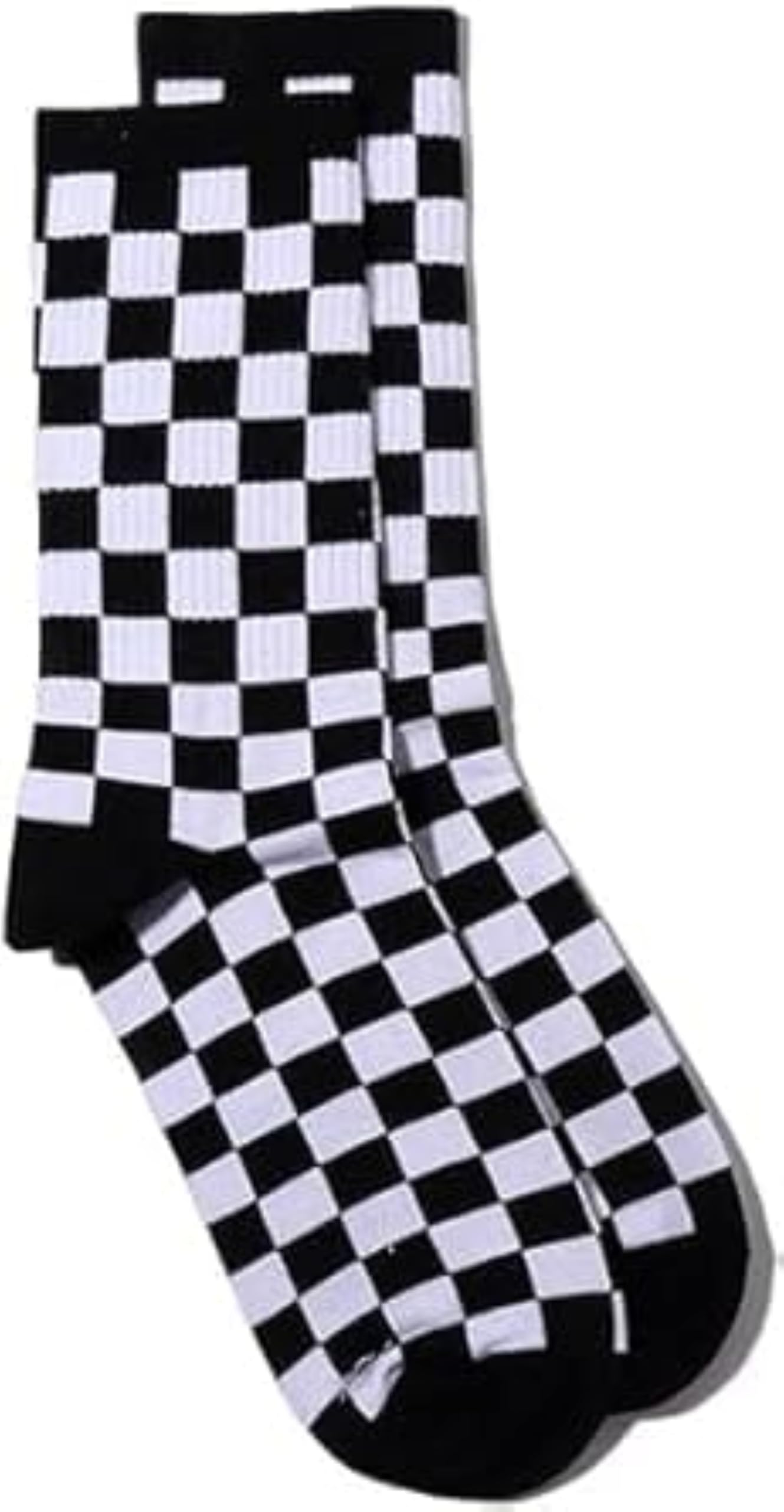 Ssmmam Black Fashion Harajuku Trends Women Checkerboard Socks Geometric Checkered Socks Men Hip Hop Cotton Unisex Print Skateboard