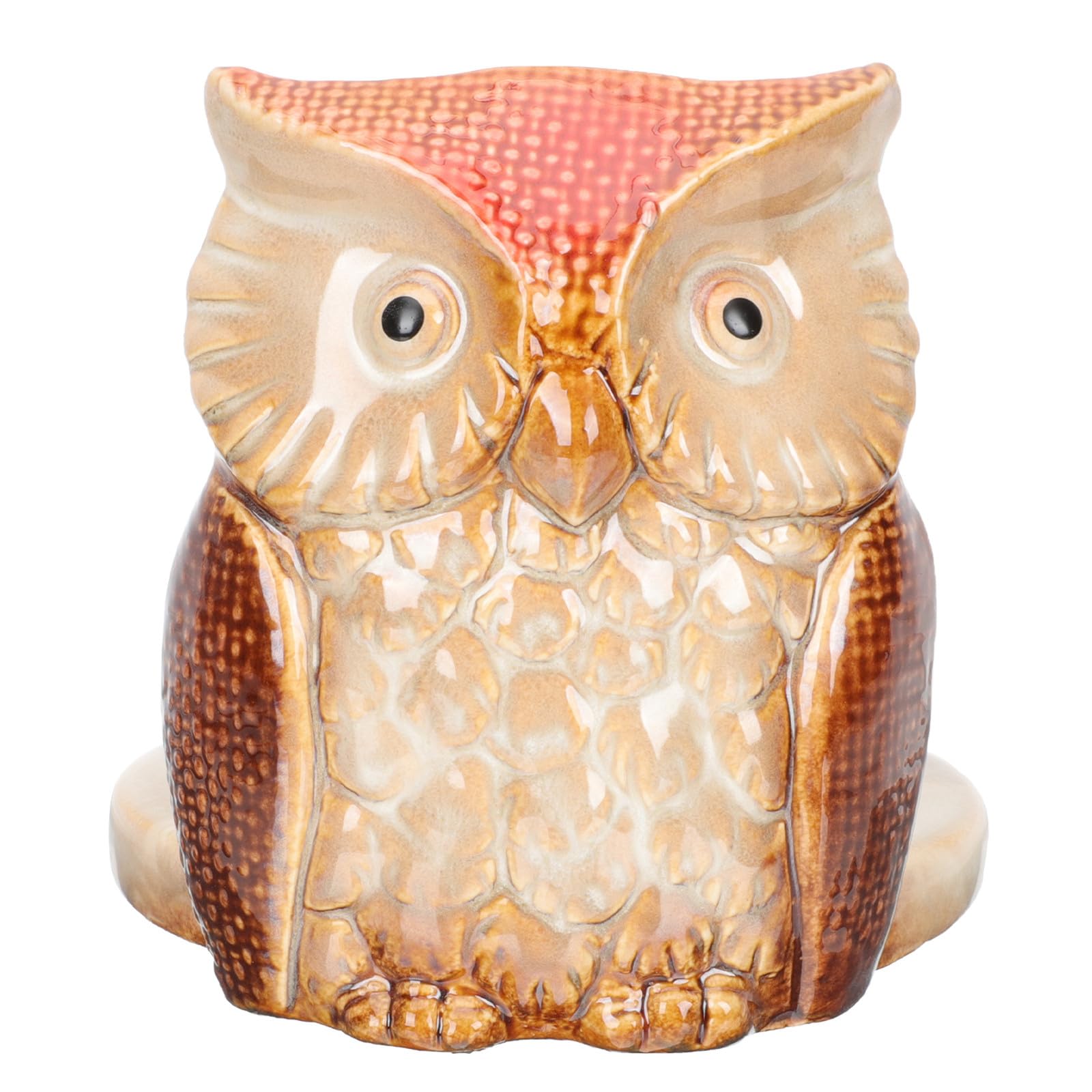 iplusmile Porta Rotolo di Carta in Ceramica a Forma di Gufo, Organizzatore Stabile per Scrivania e Cucina, Design Creativo e Semplice, Colore Rosso