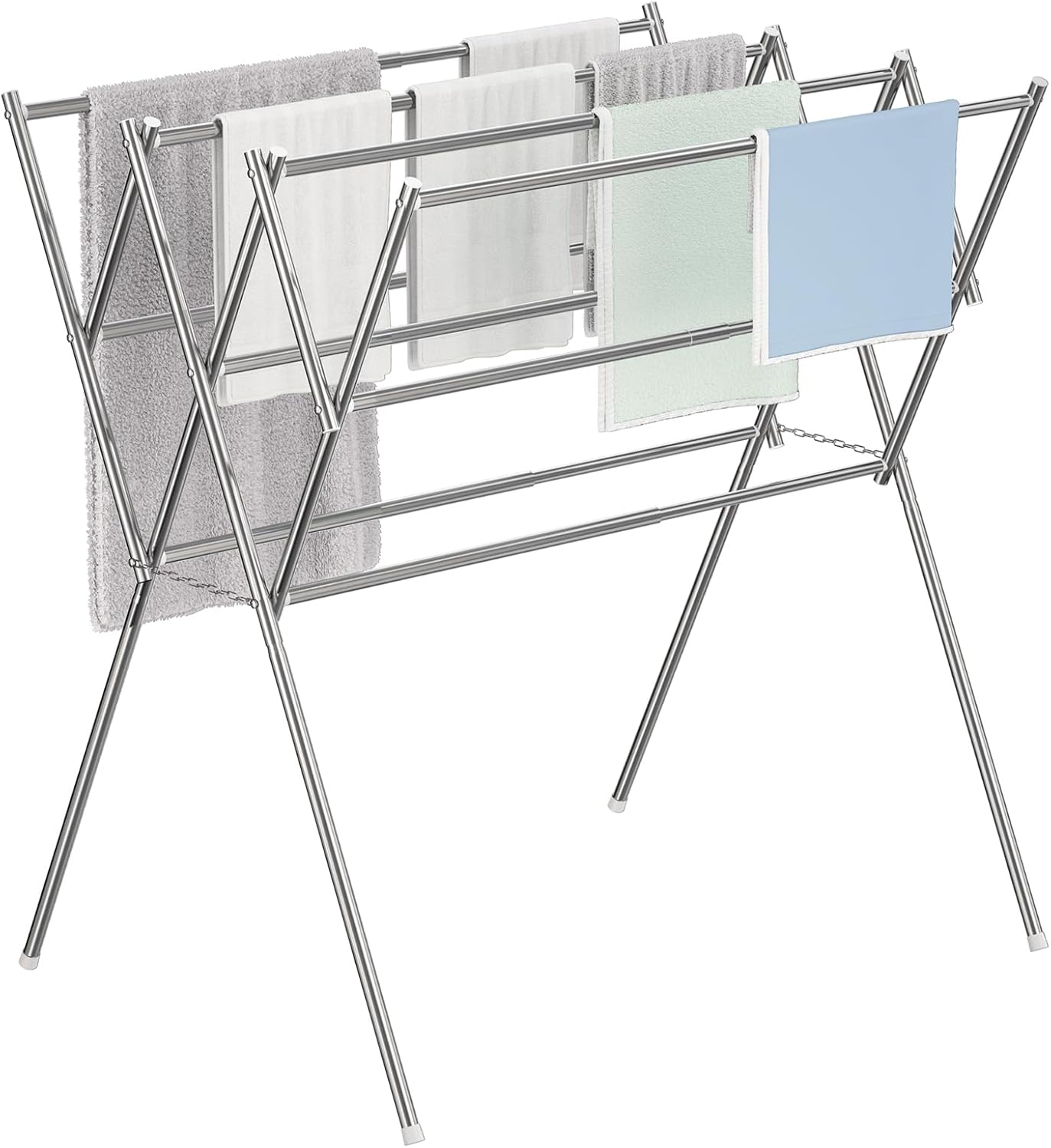 Allritt WShaped Clothing Drying Rack, Retractable Stainless Steel