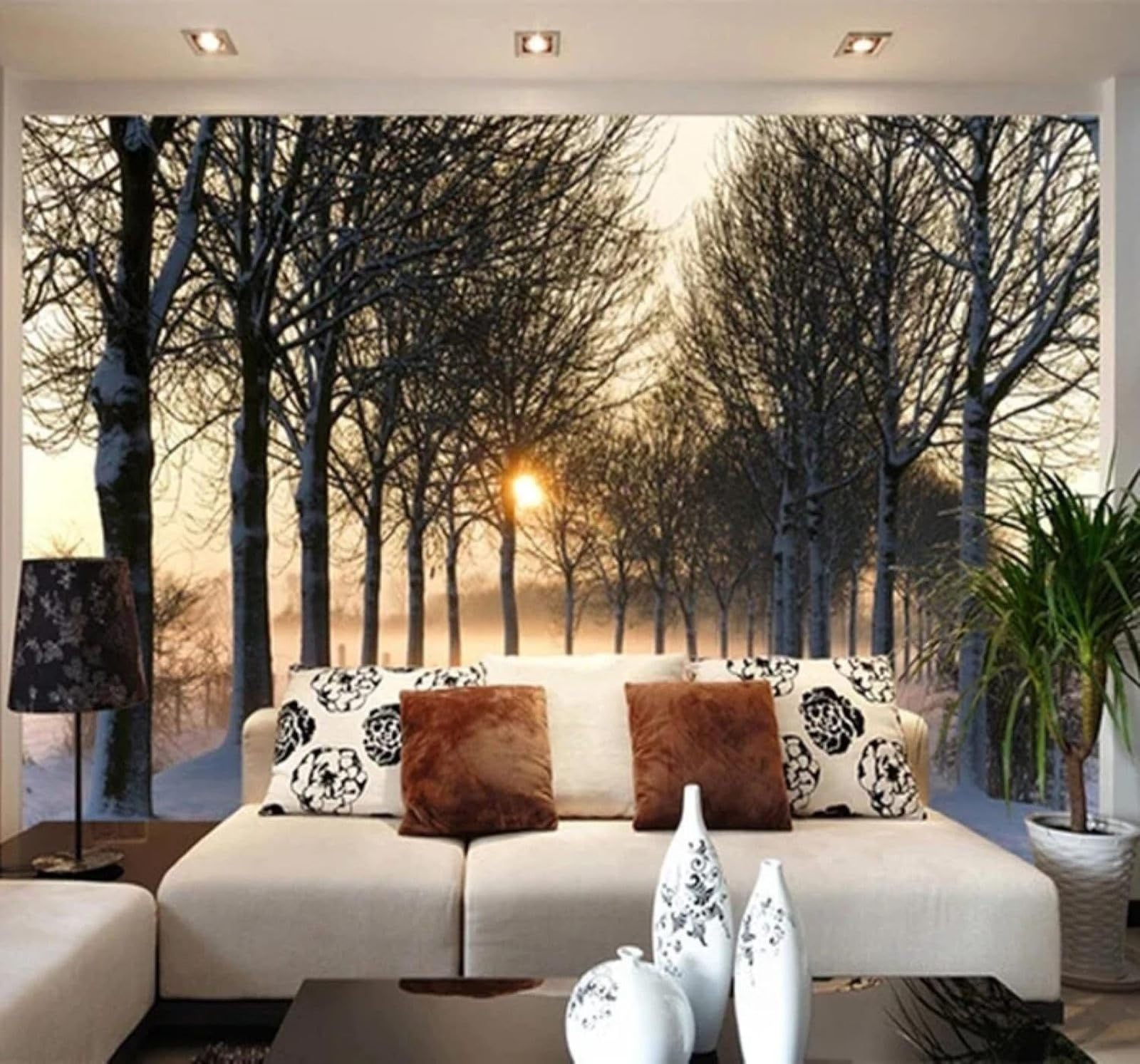 Xlming 150Cm×105Cm(B×H) Three Dimensional Sunlight Woodland Path Sense Of Depth 3D Wallpaper Luxury Silk Study Dining Feature Sofa Grey Bedroom Living Room Tv Decorative Wall-150Cm×105Cm