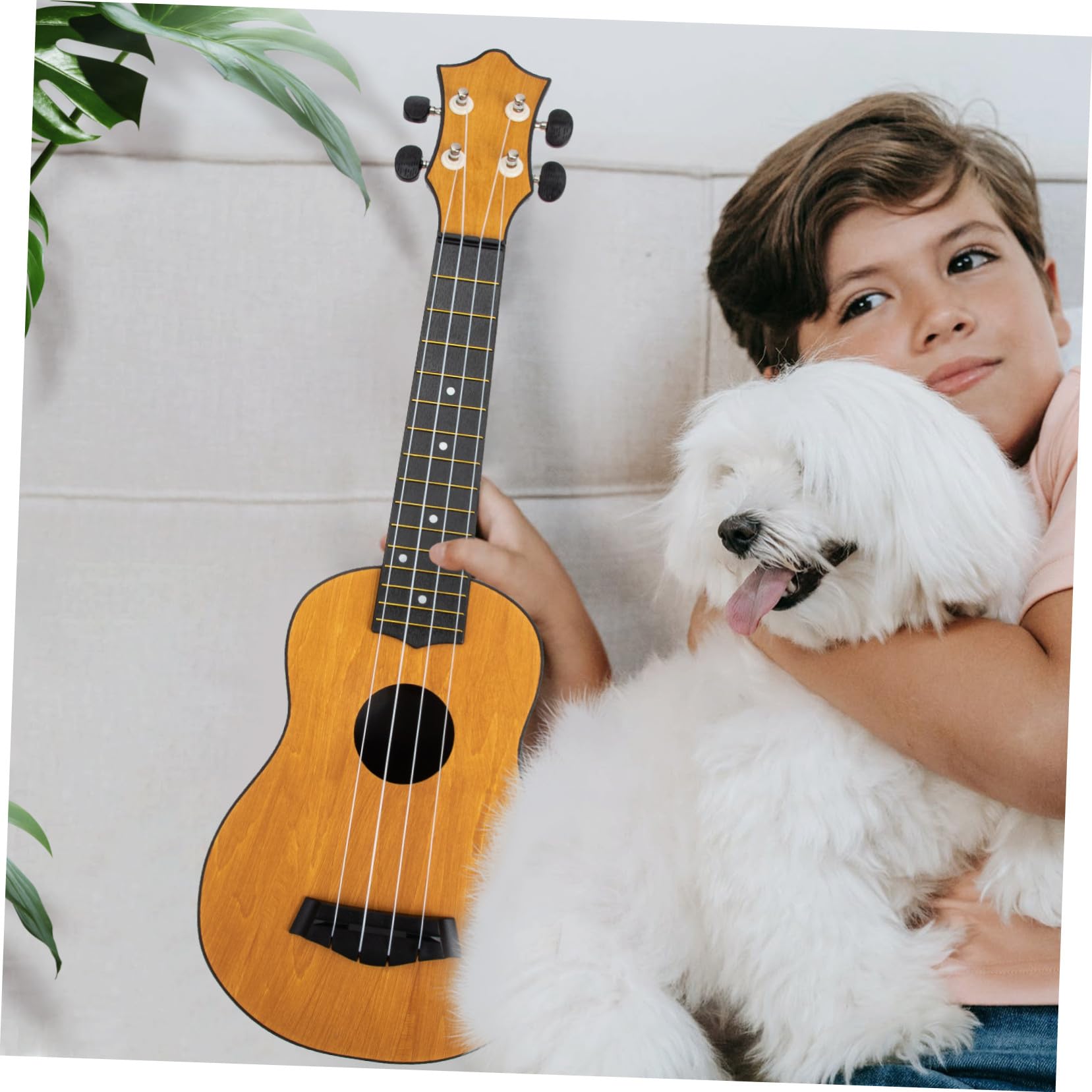 Didiseaon Ukulele Acustico in Legno per Ragazzo Ragazza Strumento Musicale Giocattolo per Principianti Custodia in Oxford Inclusa
