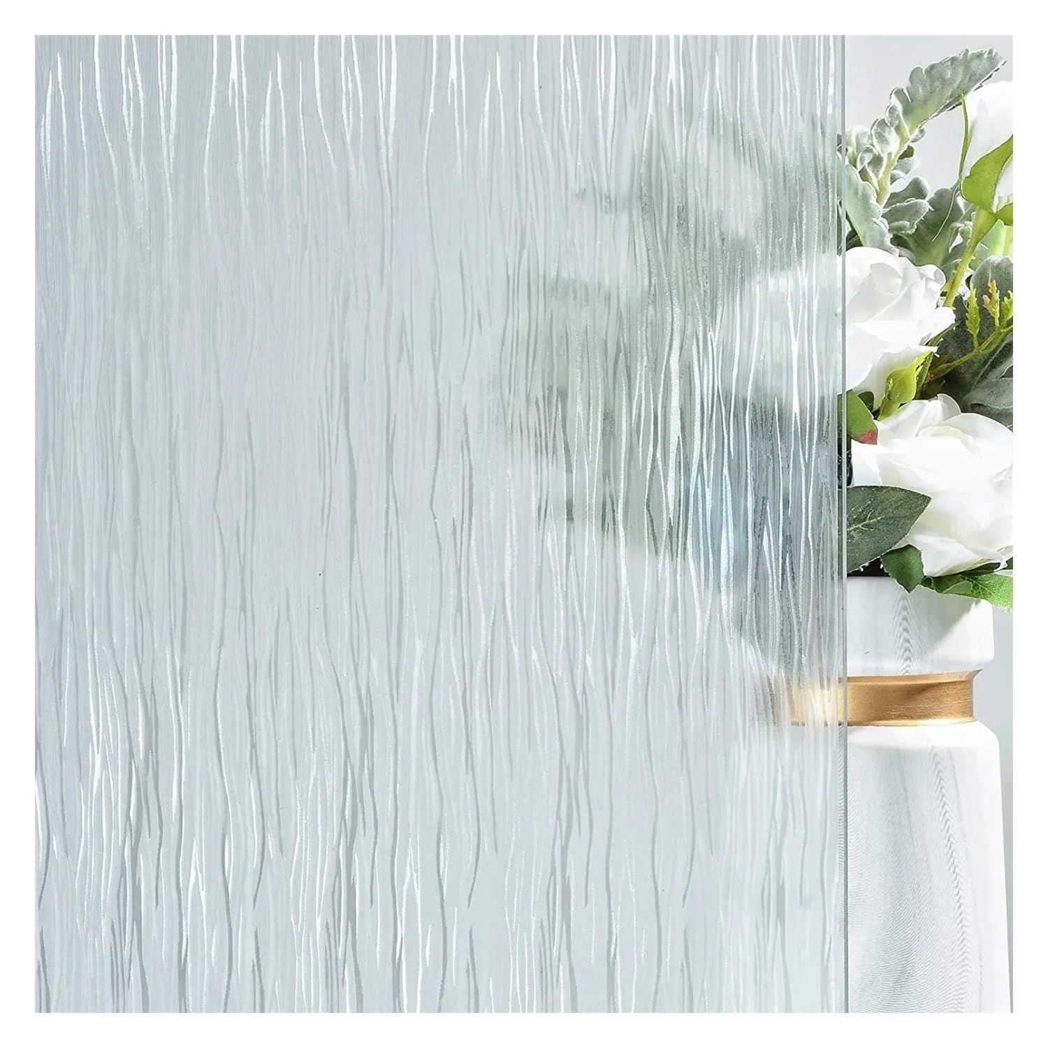 Window Privacy Film Window Privacy Film Frosted Self-adhesive Door Coverings Blocking Glass Sticker for Home Decor(75x200cm)