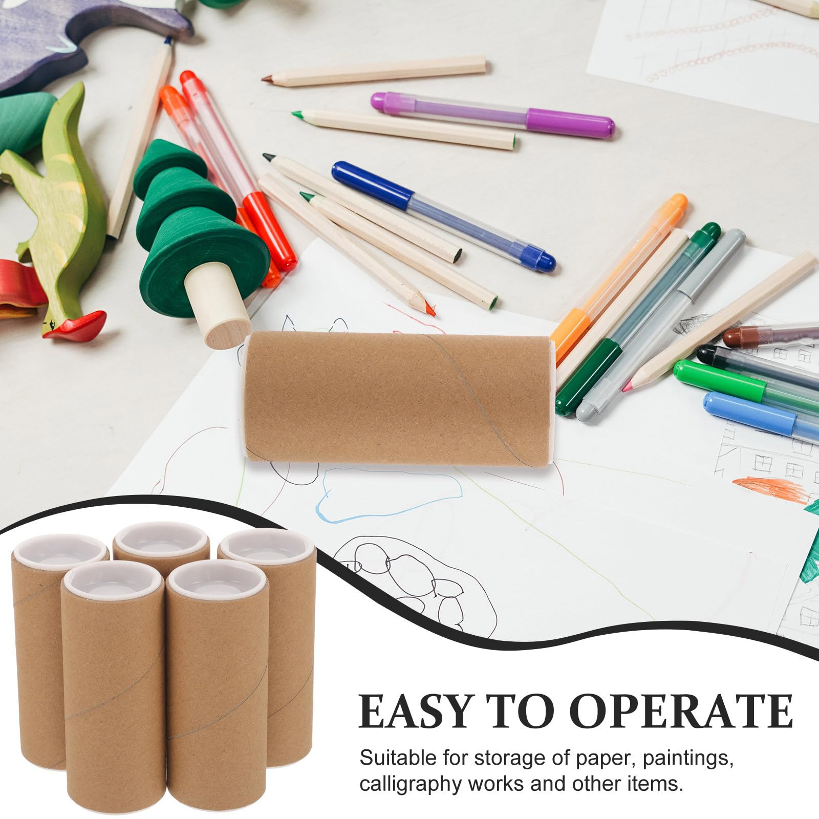 NUOBESTY Lot de 10 Tubes à Pièces en Papier Diamètre Intérieur 40 MM Épaisseur 3 MM Longueur 20 CM Tubes de Rangement Réutilisables pour Pièces de Monnaie et Dessins et Protéger Papiers et
