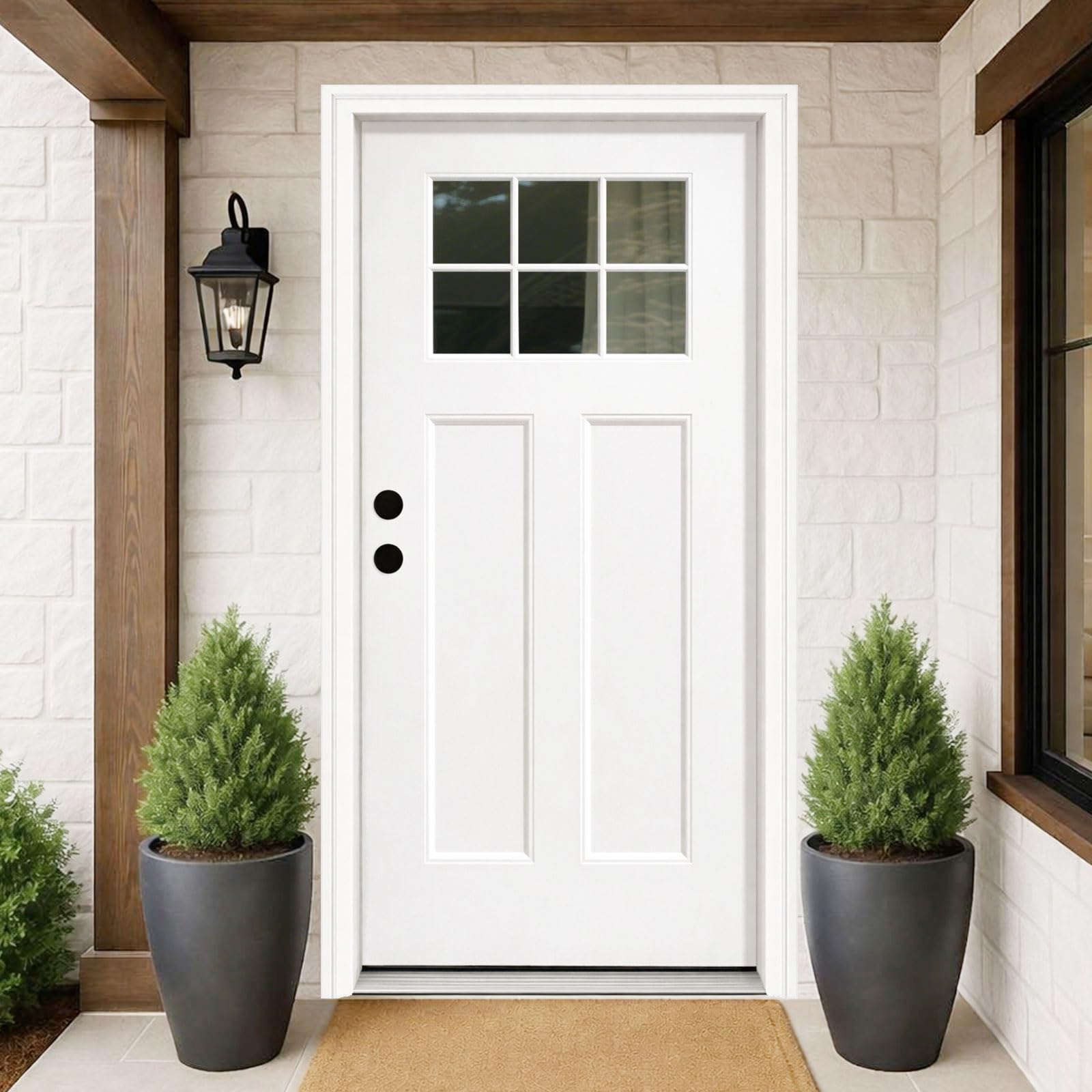 KHSHOW Fiberglass Entry Door, 36'' x 80