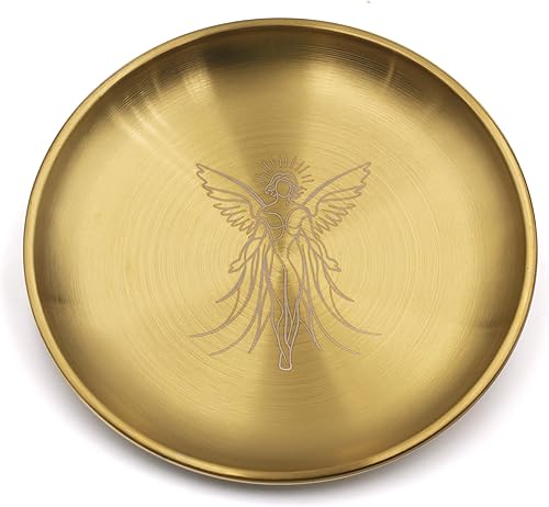 Miniatura 7 de Plato ritual ideal para uso en altar, uso ritual, quemador de incienso, cuenco para manchas, cuenco de decoración, cuenco de oferta (luna triple)