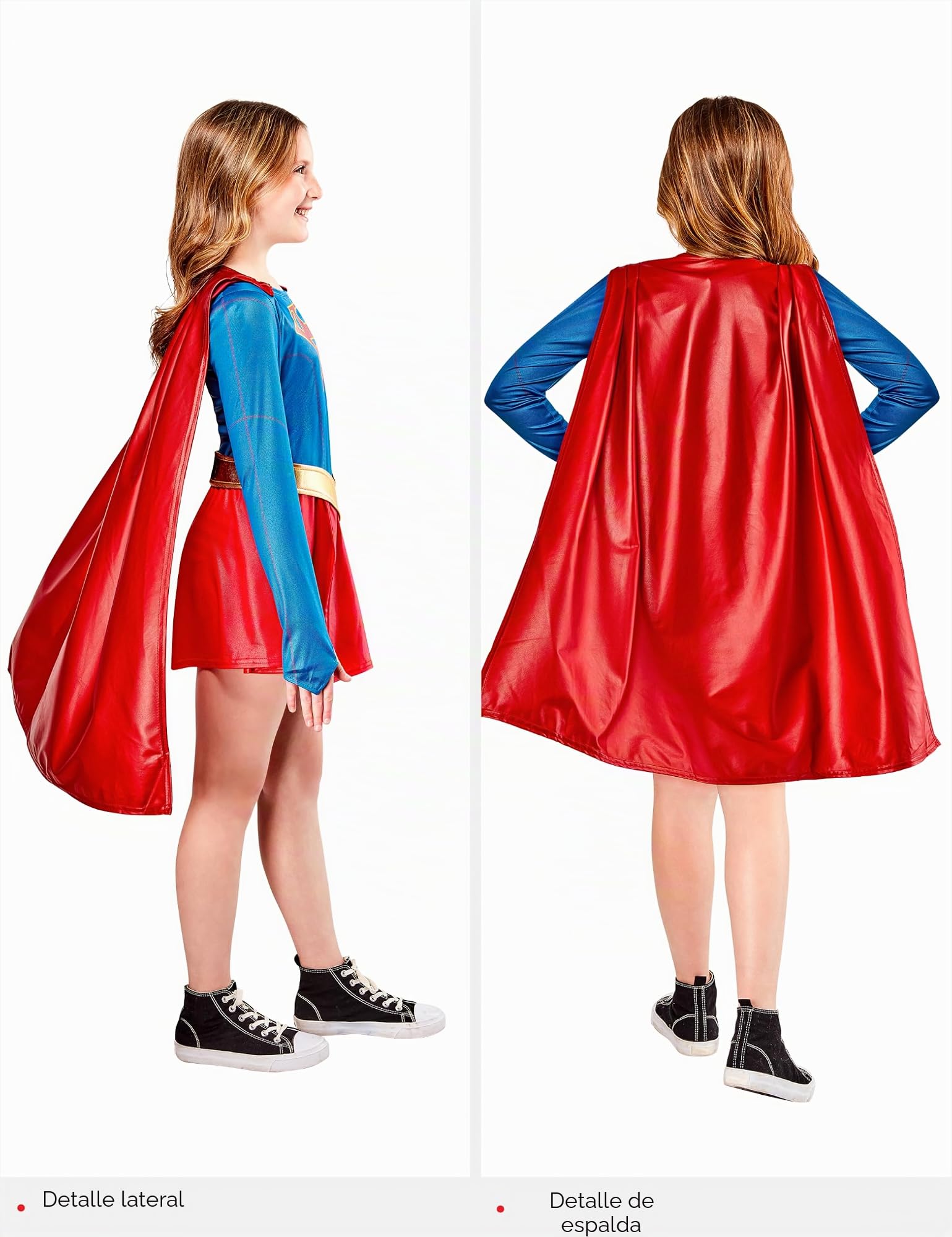 Rubies 630076_L Disfraz de Supergirl, Color Azul/Rojo, 8-10 años, Talla L
