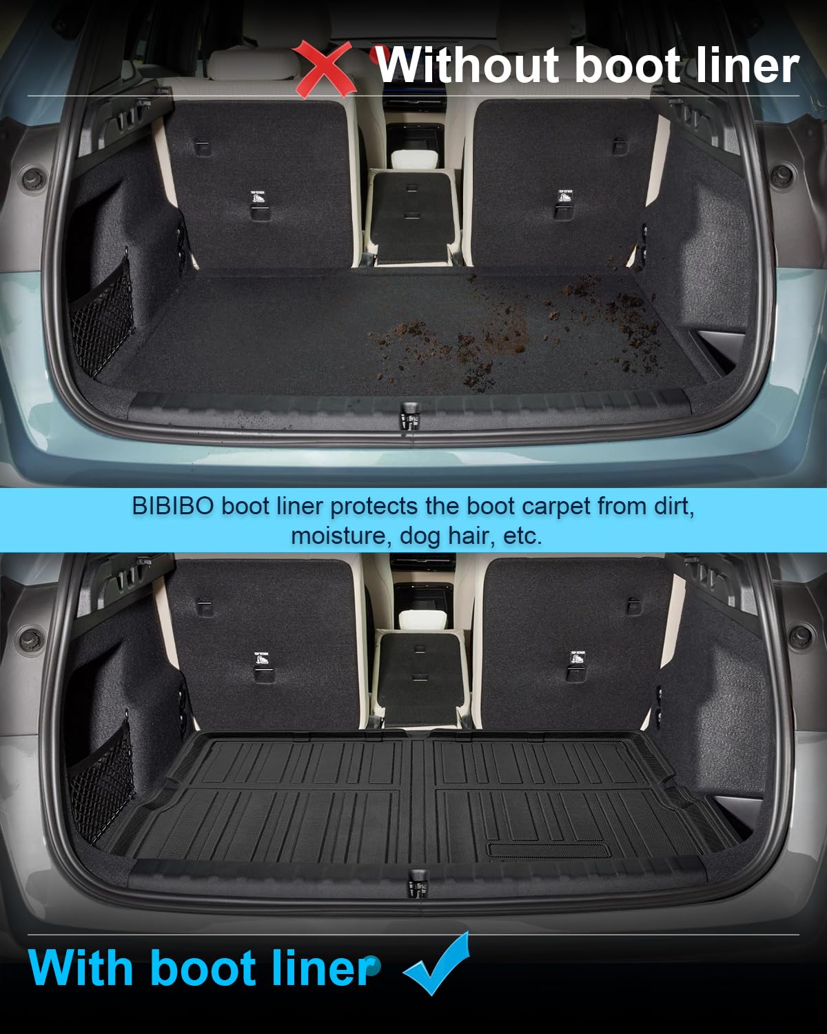 BIBIBO Bac De Coffre Compatible BMW X1 (U11) Dès 2022 - Tapis Protection Coffre Voiture Et Chien - Sur Mesure