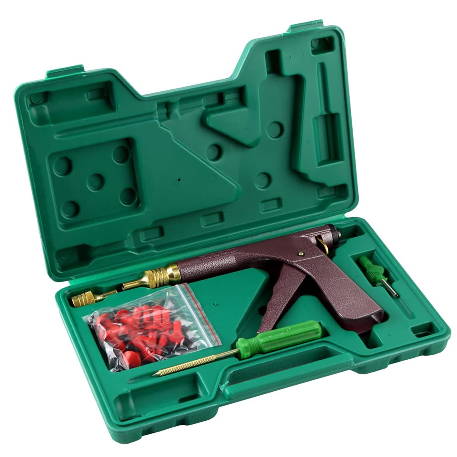 Juego de herramientas para reparación de neumáticos, kit de reparación de tapones para neumáticos sin cámara, kit de reparación de pinchazos de coche con tapones en forma de hongo, kit de reparación