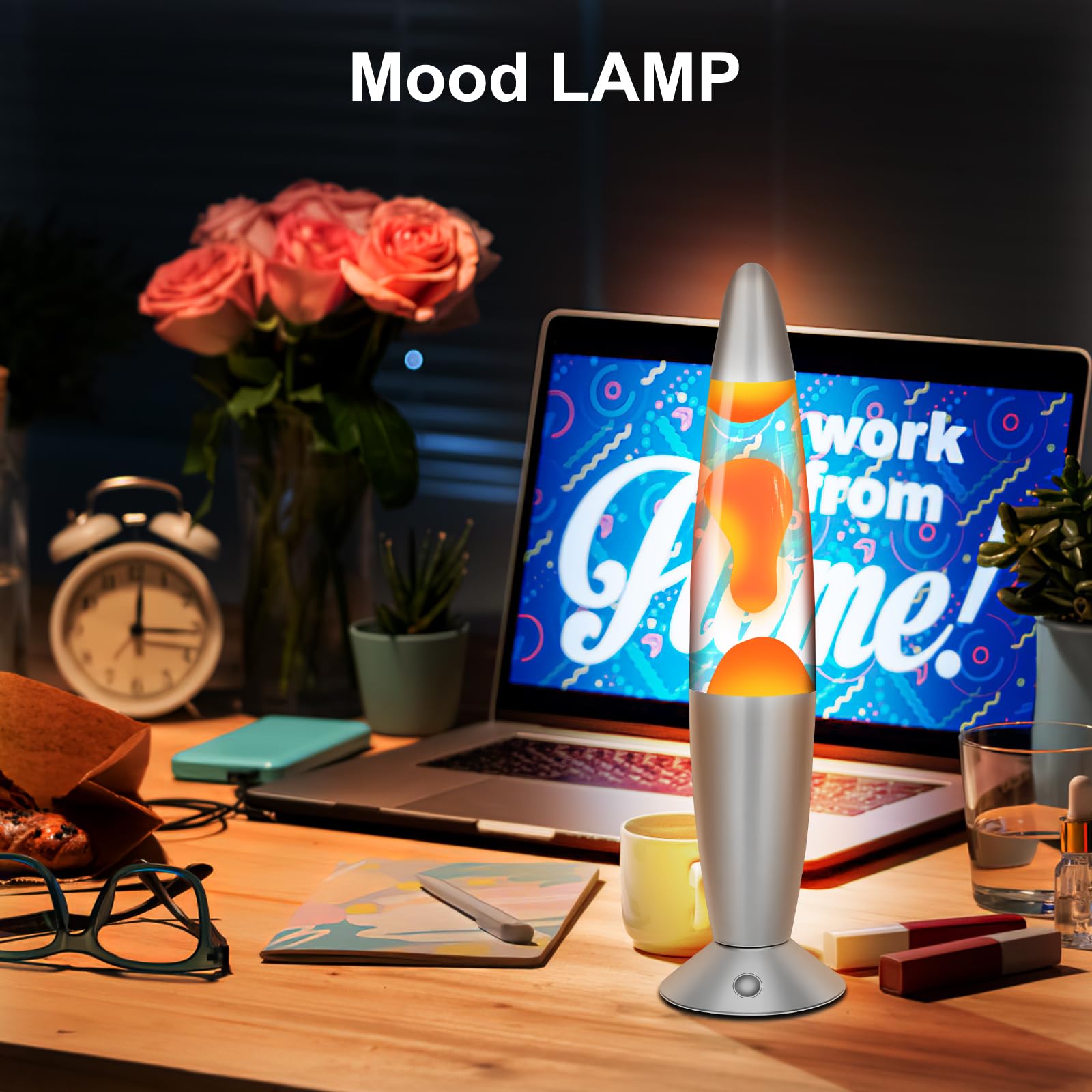 Lampa lawowa dla dzieci ze zmianą koloru, lampa lawowa, dla dorosłych, 17 kolorów, lampka nocna LED, relaksująca, idealna do sypialni, salonu, jako dekoracja domu