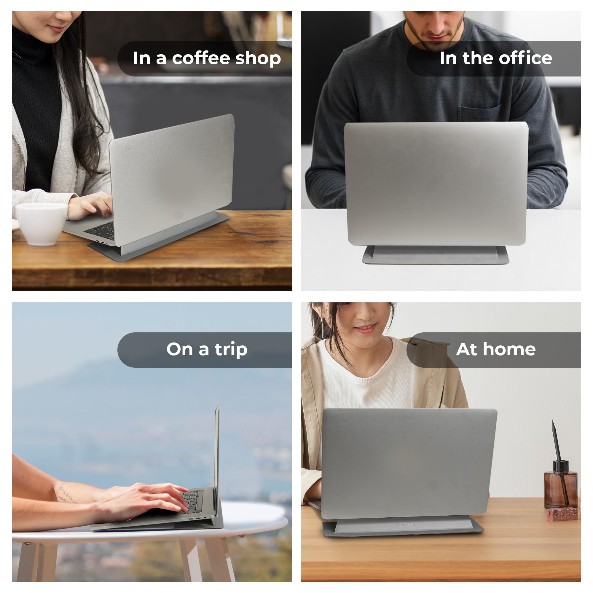 SenseAGE Aluminum Laptop Stand For Desk, Ergonomic Height Adjustable Laptop Riser, Multi-Angle - View #2