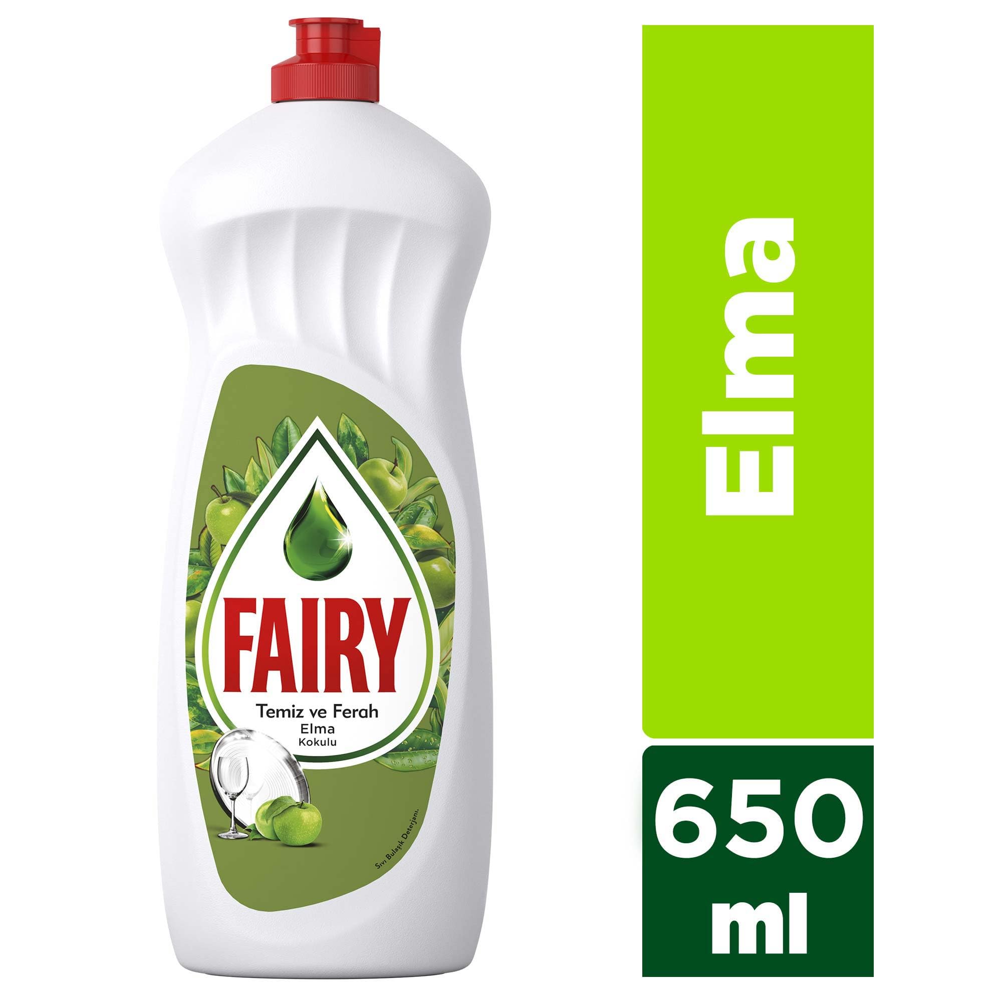 Fairy Temiz & Ferah Sıvı Bulaşık Deterjanı 650 ml Elma Kokulu 2li paket