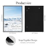 RLAVBL Ramki do zdjęć 50x70 cm – Zestaw 3 sztuk, eleganckie czarne ramy na plakaty, idealne do dekoracji ścian w biurze i mieszkaniu